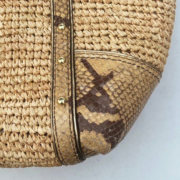 COACH 16839 Natalie Hampton Straw Tote - Picture 10 of 11